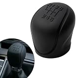 Copri pomello cambio auto 5 6 marce retromarcia a destra / sinista nero in gomma elastico custodia antiscivolo universale cover impermeabile per automobile furgone camion quad (6 Marce - R a sinistra)