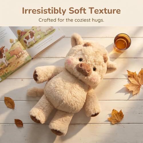 Image of SCOOBA Running Cute Cattle Soft Toy 35 cm (Running Plush Cow)