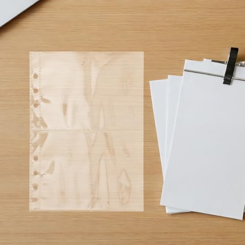 Fundas A5 6 agujeros para organizar fotos y tarjetas en archivadores 5