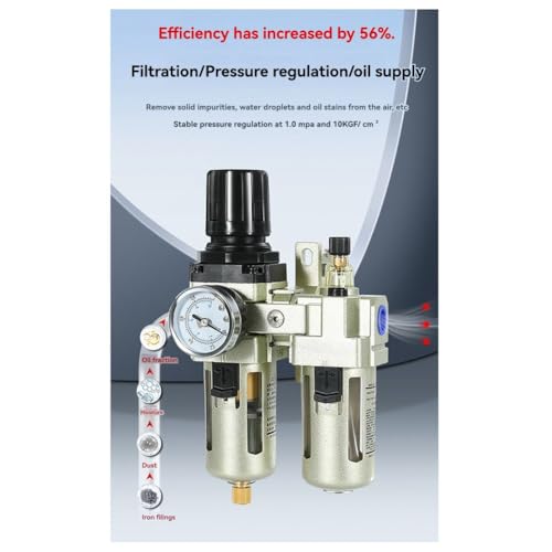 Filtre à eau AC4010-04 et régulateur de pression pour air comprimé - 6