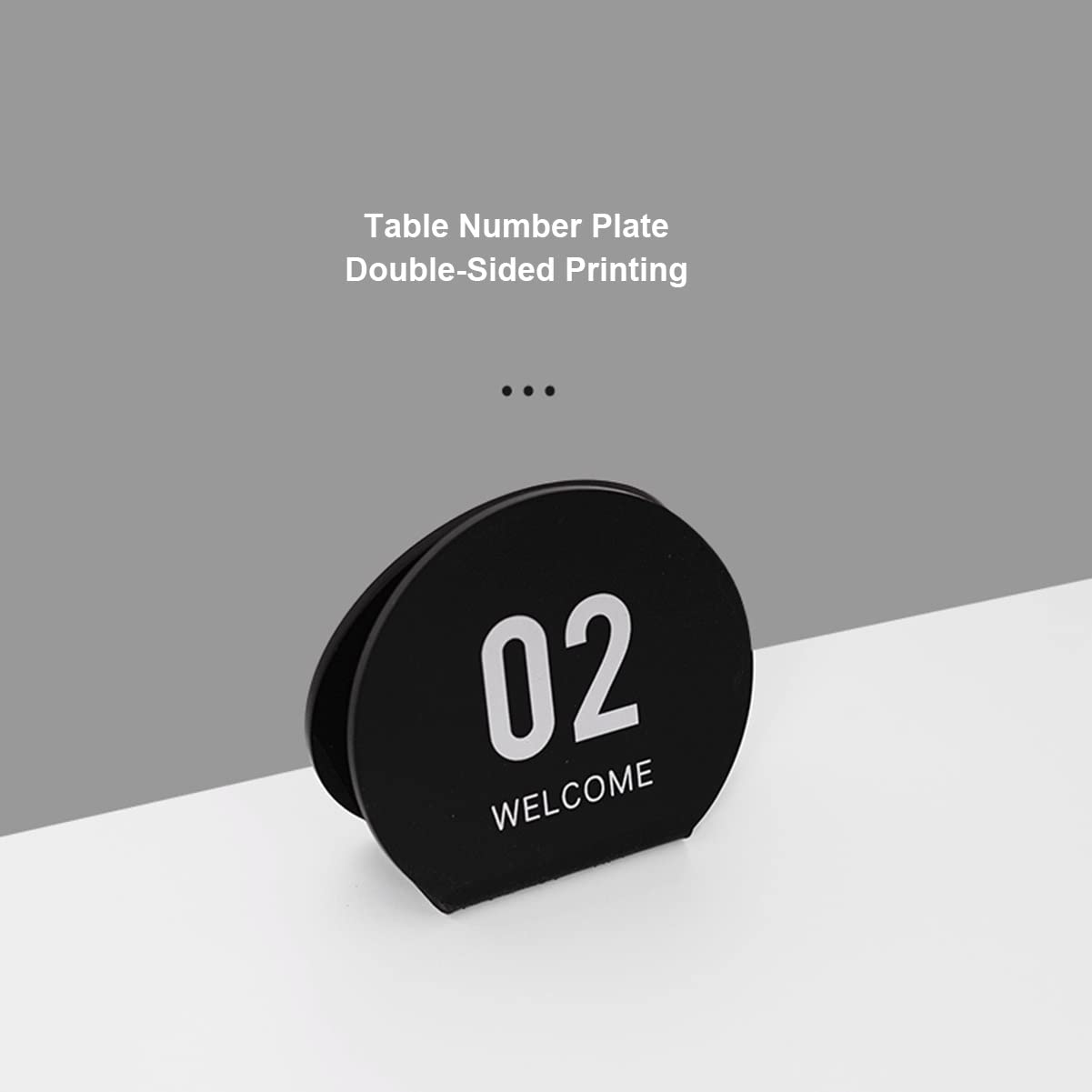Números De Mesa De Acrílico, Carteles De Mesa De Impresión De Doble Cara, Juego De 10 Carteles De Escritorio De Panel Negro Con Pies, Ideal For Recepciones Rústicas, Banquetes, Cafeterías, Restaurante