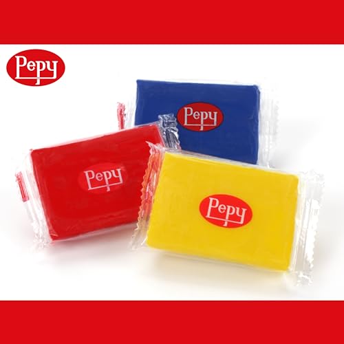 Pepy Plastilina Reusable and Non-Drying Modeling Clay; Set of 24 Bars, 1.4 Ounce Each, 8 Each of 3 Colors, Perfect for Arts and Crafts Projects, Primary Colors …