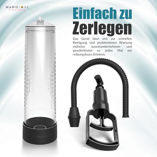 Penispumpe mit Zuggriff - 20cm Ø7cm - Potenzsteigerung Penisverlängerung Erektion Impotenzhilfe Penisvergrößerung Vakuumpumpe für Männer Potenz-Training
