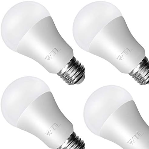 WTL A19 LED Light Bulbs, 100w Equivalent(15W), 5000K Daylight White, 1600Lm Non-dimmable, E26 Medium Base for Home & Commercial Lighting