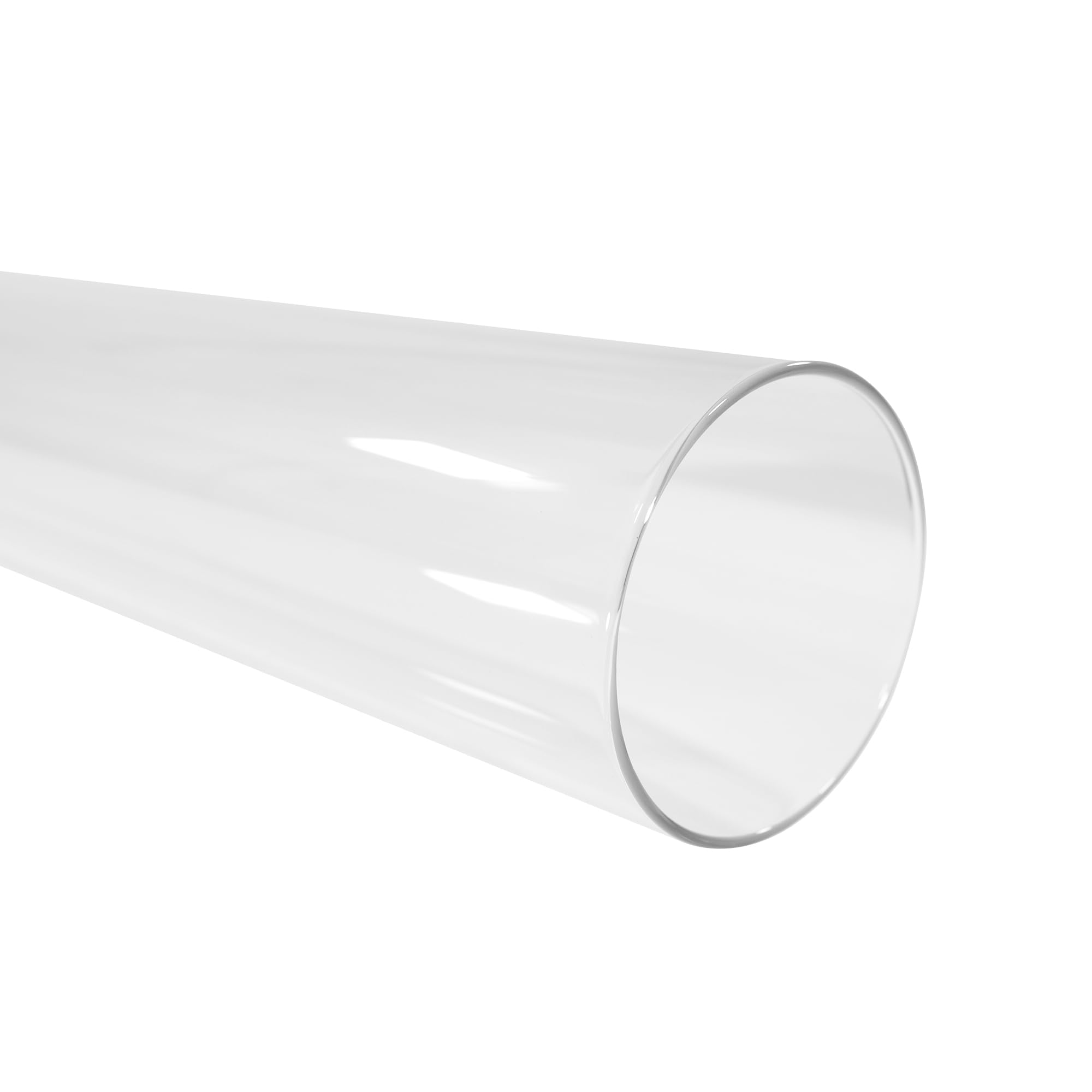 Lemodo Glasröhre Ersatzglasrohr für Pelletfackel Gartenfackel Ø 10 cm Länge 112 cm hitzebeständig feuerfest 450 Grad Glasrohr Ersatzteil Glasröhre Pellet Garten Fackel transparent klar robust