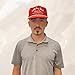 WHISKEY BENT HAT CO. - The Frio Snapback Rope Hat - Vintage Baseball Cap, Dri Fit Outdoor Cap, Adjustable Trucker for Golf & Boating, UPF 50+ Sun Protection, Water Resistant, One Size Fits All, Red