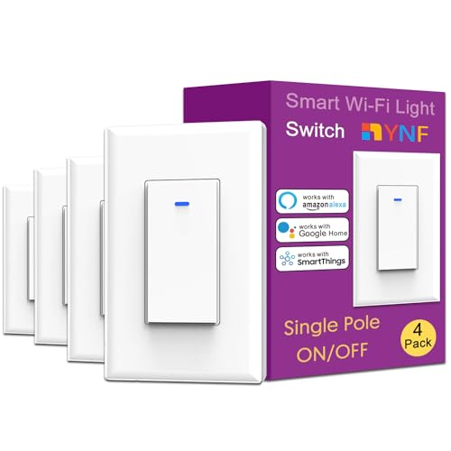 Ynf Smart Light Switch, Single Pole, Needs Neutral Wire cover