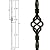 Staircase Iron Baluster (Pack of 10) Single Basket Satin Black Balusters - Hollow Square Iron Balusters 1/2" x 44" Tall