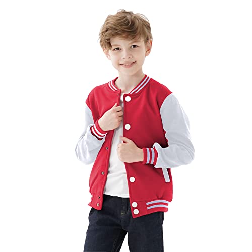 Image of Kids Baseball Jackets Boys Girls Spring Autumn Varsity Jacket Everyday Classic Fashion School Sport Clothing