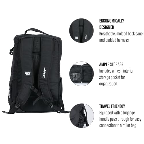 Image of Zoot Transition Triathlon Bag 24L - Lightweight Gear Backpack for Bike, Swim, Run, Travel, Training & Race Days