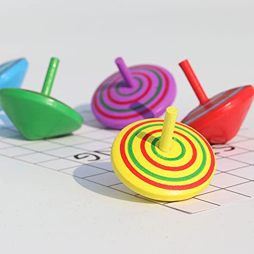 YeenGreen 30 Stück Kreisel aus Holz, Holzkreisel für Kinder, Holzkreisel als Mitgebsel für Mitgebsel Geschenk Geburtstag (Farbmischung) - Image 6