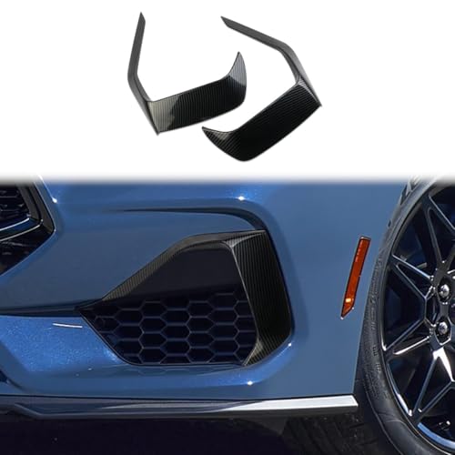 Fewshaw Carbon Fiber Front Bumper Grille Cover Trim Accessories For 2024-2026 Ford Mustang GT/GT Premium (type 2)