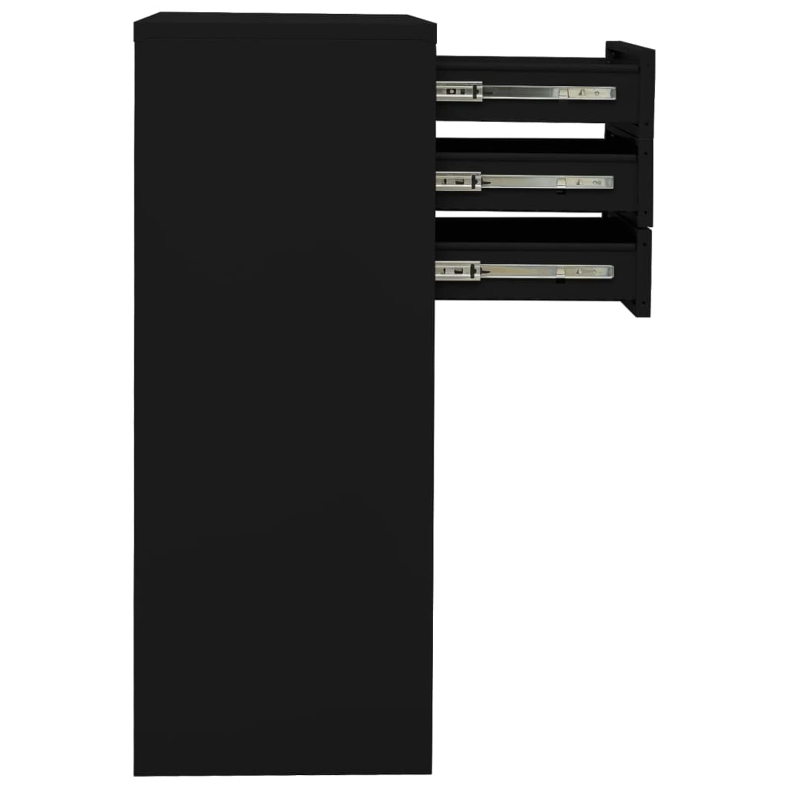 GuyAna Armadio per Ufficio Nero 90x40x102 cm in Acciaio,Armadi Archivio,Armadio per Ufficio,Mobile Ufficio(SPU:336407)