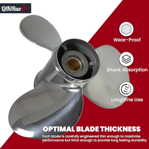 Hélice Evinrude 40HP 50HP résistant pour éliminer les vibrations - 6