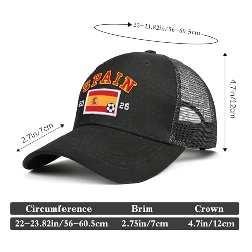 Image of Adjustable State Flag Trucker Hat Mesh Baseball Cap with Embroidered Patch for Men Women
