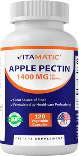 Vitamatic Apple Pectin 1400 mg Per Serving 120 Veggie Capsules