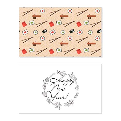 Palillos de sushi tradicionales para Año Nuevo, set japonés de mesa con tarjeta conmemorativa