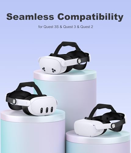 Kawaye Comfort Head Strap Compatible with Meta Quest 3S/Quest 3/Quest 2, Adjustable VR Headset Strap with Upgraded Cotton BackPad, Elite Strap Replacement Enhanced Support&Comfort&Reduce Pressure - Image 3