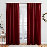 PONY DANCE Decorative Curtains 84 inches - Window Covering Blackout Christmas Drapes Blinds for Livi