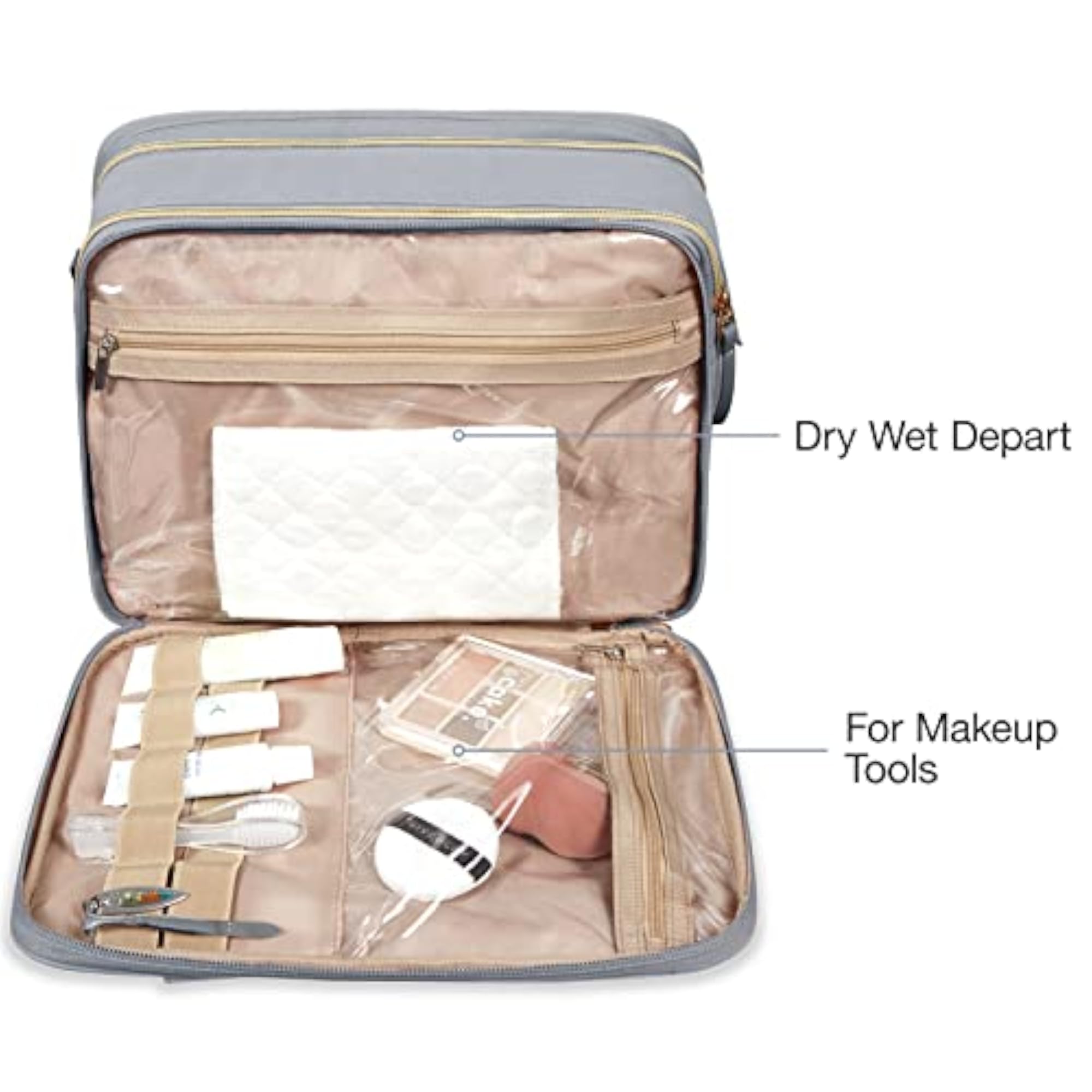 Large Water-resistant Travel Makeup Organizer Bag