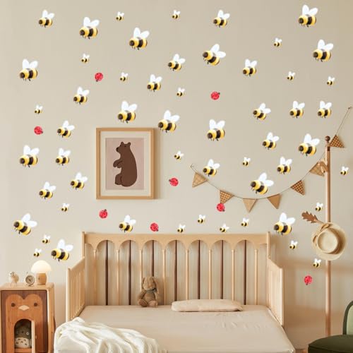 Stickers de Pared Abejas y Mariquitas Vinilo Removible miniatura 1
