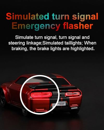 Image of Turbo Racing 1:76 Scale RC Sport Car, 2.4GHZ Remote Control Mini Model Car with Full Proportional RTR for Adults Toys (C75-Red)