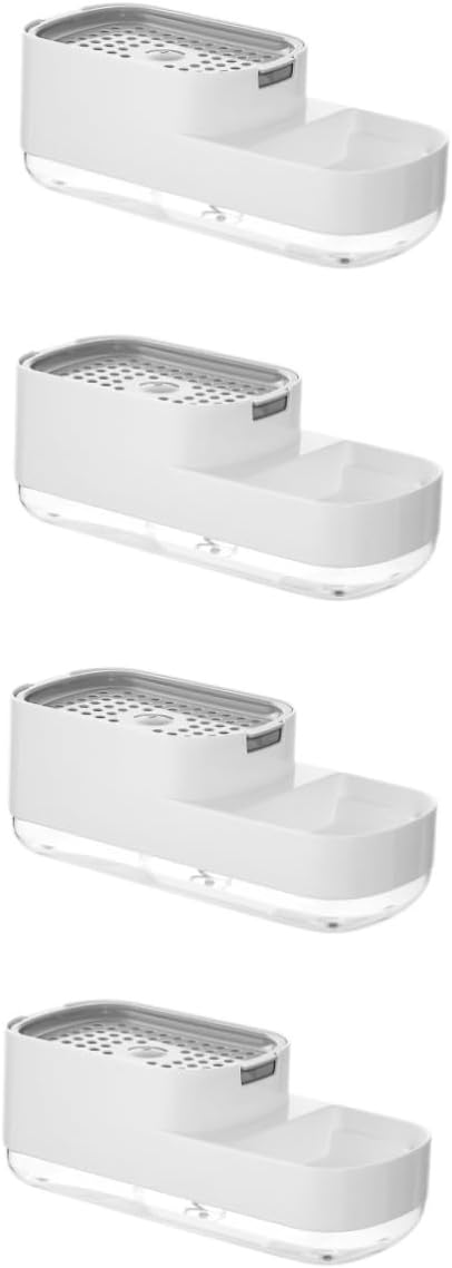 4pcs Kitchen Soap Dispenser and Sponge Holder Compact Design for Efficient Dish Washing Practical Kitchen Accessory for Organized Countertop