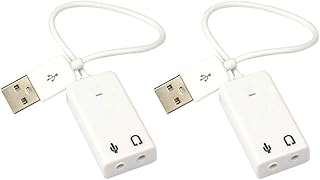 Uonlytech External Sound Card for Laptop 2pcs 7.1 USB External Sound Cards Audio Sound Card Adapter External Audio Card