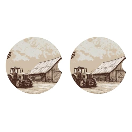 Set de 2 Posavasos Cerámicos para Auto miniatura 3