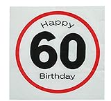 3-lagig Roxan Out of The Blue Servietten Happy Birthday 60er