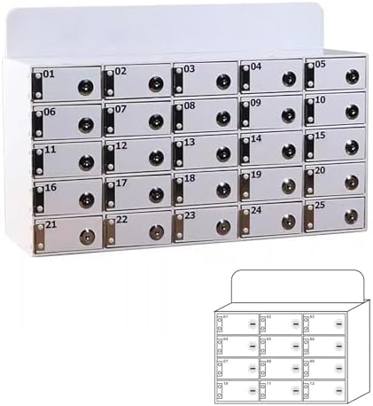 Secure Multi-Slot Phone Storage Locker with Individual Keys - Ideal for Workplace Device Management & Employee Organization Solutions