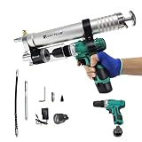 2-in-1-Fettpresse elektrische Bohrmaschinen 8.500 PSI Akku-Fettpresse, 1200 mAh Heavy Duty Pistolengriff-Fettpresse-Set mit 20-Zoll-Flexschlauch, 6-Zoll-Verlängerungsrohr, einfach zu grundieren