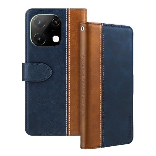 Shantime ���U�[�t���b�v�P�[�X Umidigi Note 90 �Ƃ̌݊������� �J�[�h�z���_�[�t�� RFID�u���b�N �}�O�l�b�g�L�b�N�X�^���h �X�����t�B�b�g �r�W�l�X�ی�J�o�[(�u���[)