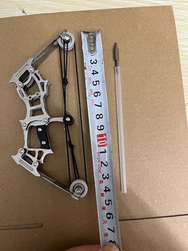 Mini Compound Bow Set Archery Recurve Bow Target Practice Stainless Steel Material Gift Box with 12Pcs Mini Arrows