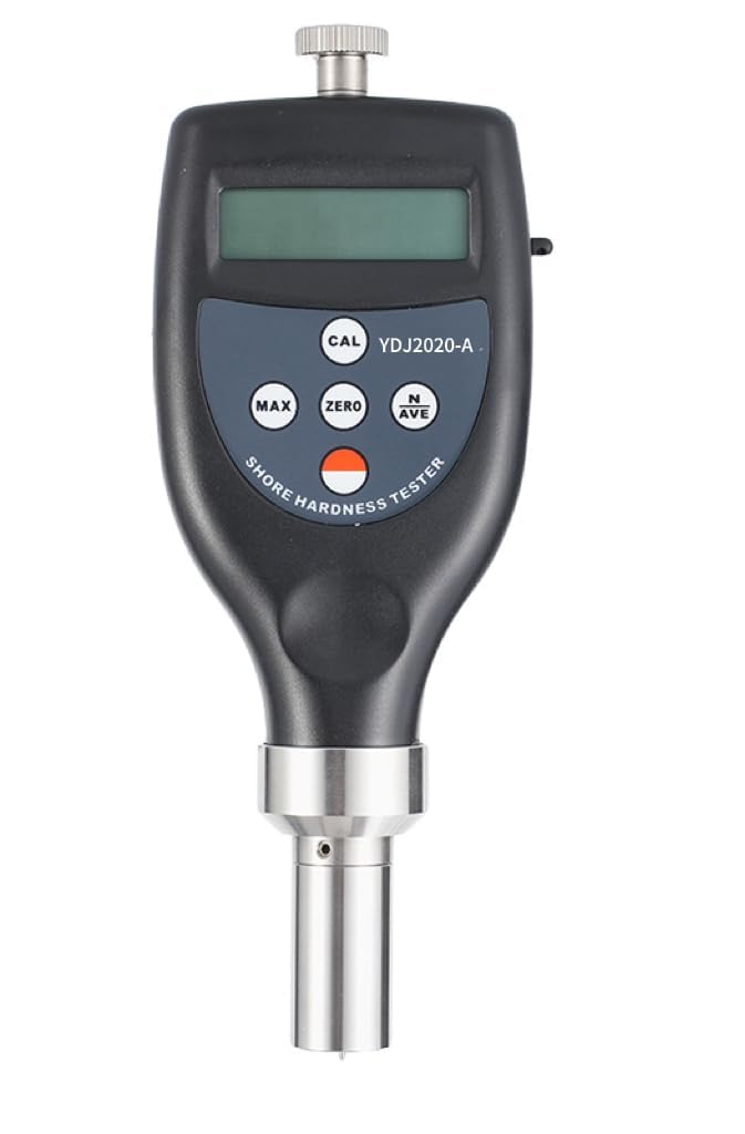 Shore A Hardness Tester Meter Indentation Hardness Testing Tool Equipment with Measurement Range 10 to 90HA Accuracy ≤±1H Resolution 0.1H Color Black for Cellular Products Rigid Plastics