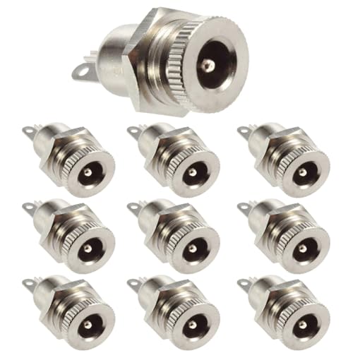 Conector DC 5.5 x 2.1mm Hembra Panel 10 Pzas miniatura 1