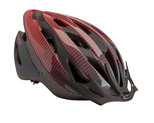 Schwinn Thrasher Bike Helmet, Lightweight Microshell Design, Youth, Red/Black