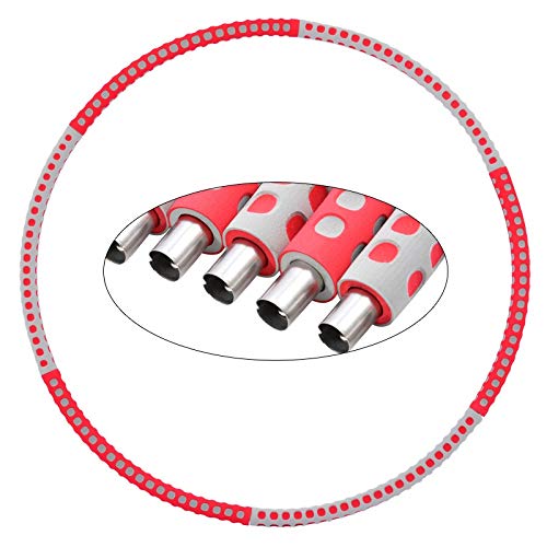 Abnehmbare 6 Abschnitte Schaumstoff Edelstahl Sport Hoop Home Übung Fitness dünne Taille Fitness Kreis Ausrüstung