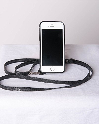 Crossbody iPhone case for Apple 5 / 5S - Black - Purse - Wearable Cell Phone Case