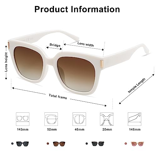 Image of SOJOS Polarized Sunglasses for Women Men Trendy Square Large Sun Glasses SJ2149