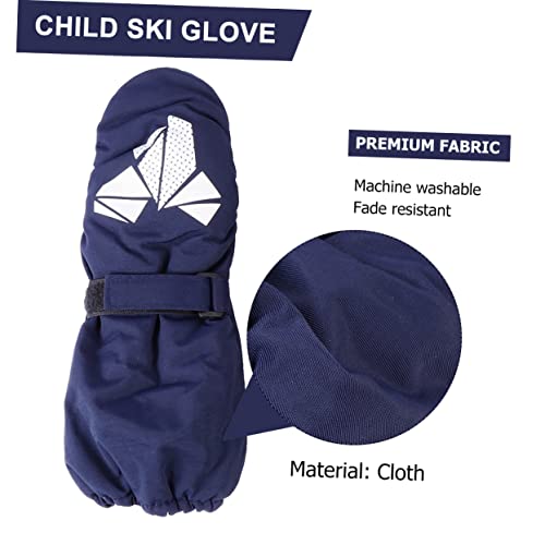 USHOBE 1 Par De Luvas De Esqui Infantis Luvas De Esqui Luvas De Inverno Snowboard Equipamentos Ao Ar