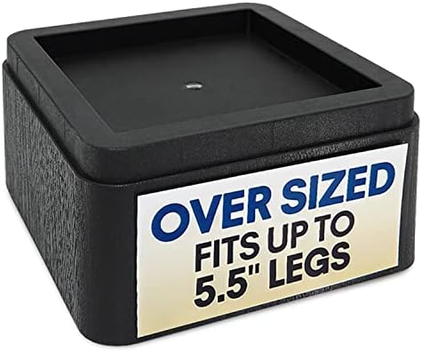 aspeike 3 Inch Bed Riser 4 Pack Stackable Square Furniture Risers Heavy Duty Bed Raising Blocks Fits 5.5 inch Wide Bed, Sofa, Chairs or Couches Post - Bed Lifts Supports up to 4,400 lbs