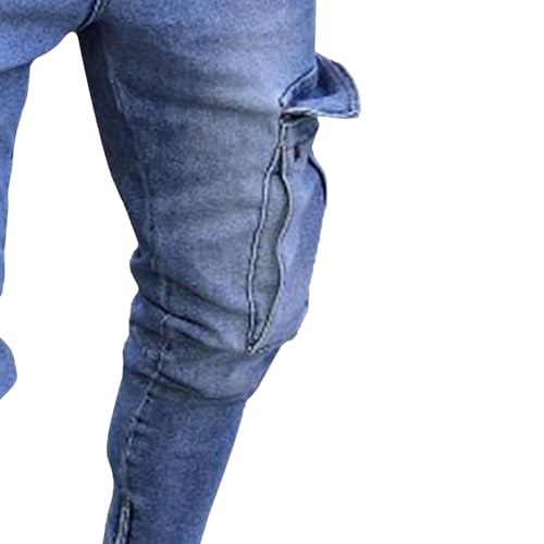 Men's Camouflage Slim Fit Jeans Skinny Casual Camo Cargo Jean Multi Pocket Comfort Flex Waist Denim Pants4
