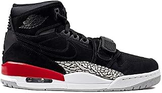 Jordan Mens Air Legacy 312 Hight Top, Black/Black/Fire Red, Size 11.0