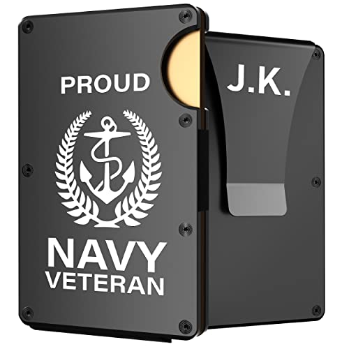 Portefeuille homme personnalisé porte-cartes métal durable 9x5.5cm