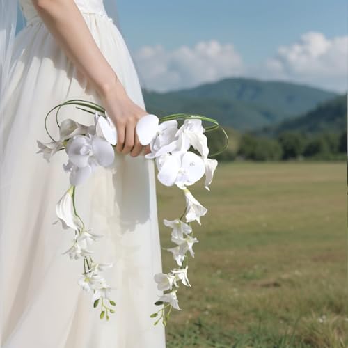 Bouquet de mariée en soie pour séance photo de mariage - 7