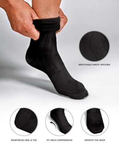 Men's Ribbed Sheer Nylon Over the Calf Dress Socks – Breathable Suit Tuxedo Trousers Socks (12-Pack)3