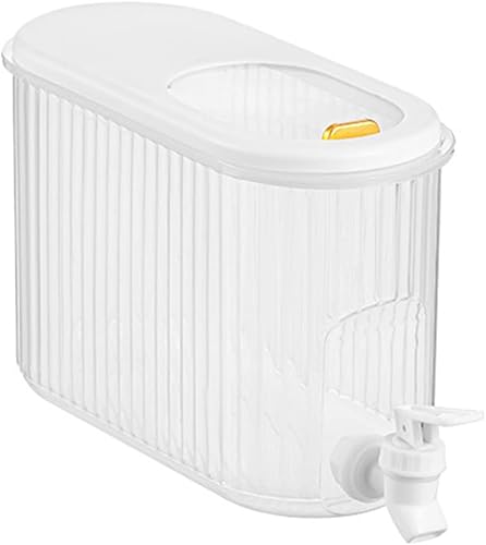 Dispensador de bebidas de 3.5L1 galón, hervidor frío con grifo, dispensador de jarra de agua duradero de plástico para refrigerador, cubo de