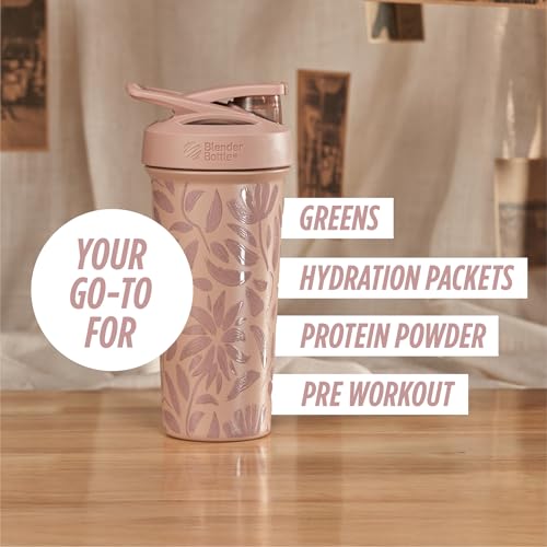 Image of BlenderBottle Sport Sleek Stainless Steel Shaker Bottle 25 oz Flowers