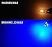BRISHINE 300LM Extremely Bright Canbus Error Free 194 168 2825 W5W T10 LED Bulbs Ultra Blue 9-SMD 2835 LED Chipsets for Dome Map Door Courtesy License Plate Lights (Pack of 4)